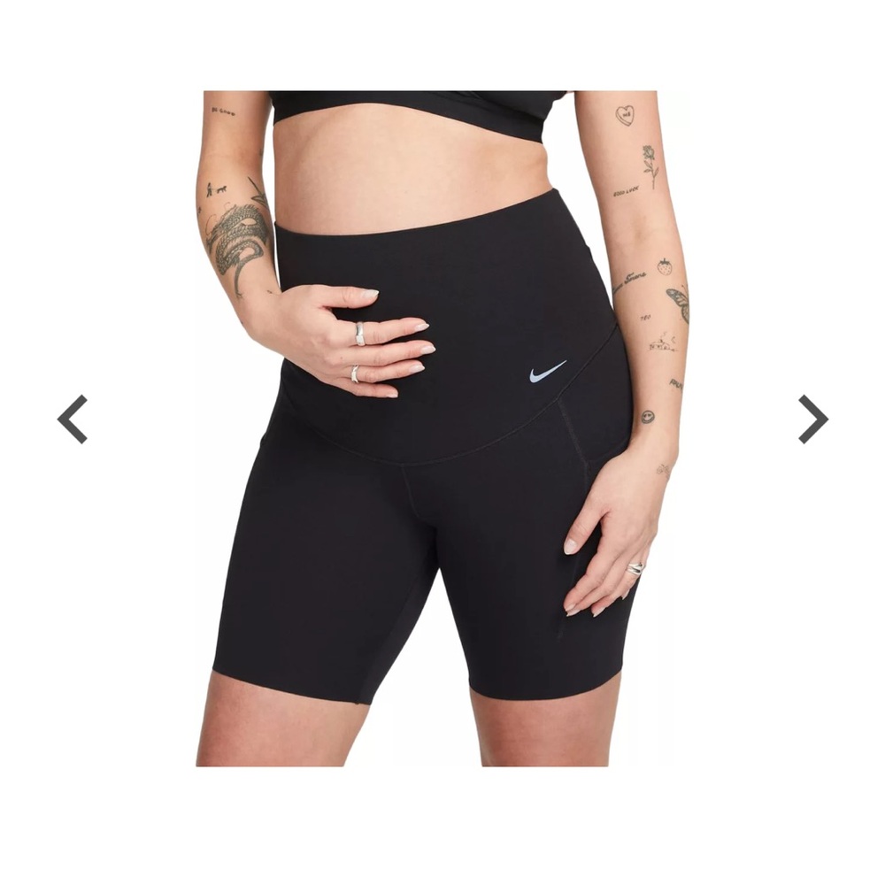 Nike Women's Zenvy Maternity Gentle-Support High-Waisted 8" Biker Shorts